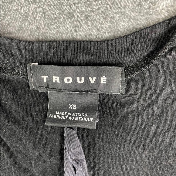 NWT Trouvé black tee size XS 100% modal soft - Picture 2 of 8